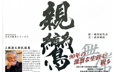 筆文字で書いた『親鸞』の書籍題字